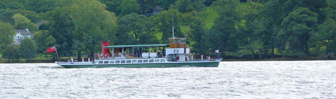 Ullswater steamer boat Lake District