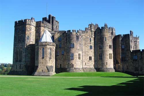 Alnwick Castle stately home and contemporary gardens open year round