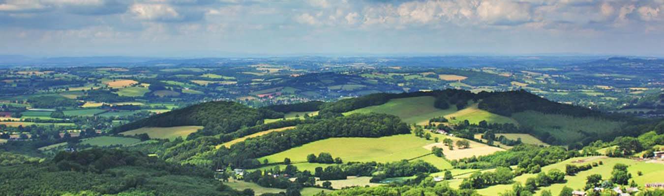 Malvern hills for walking and cycling holidays in Worcestershire