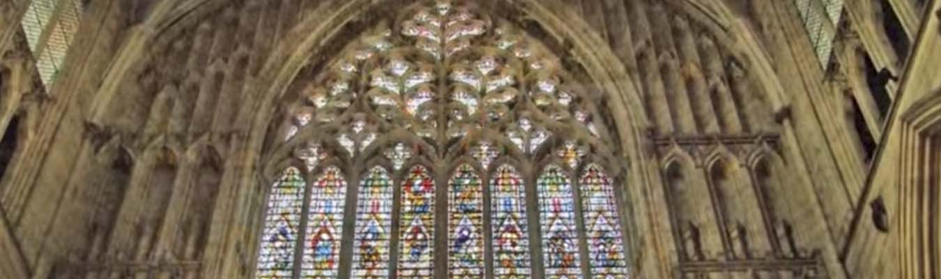 York Minster famous stained glass window